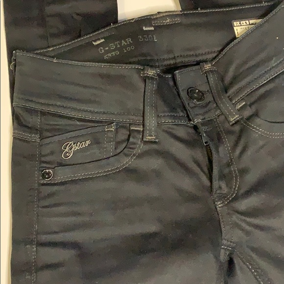 G-Star | Jeans | Gstar Raw 33 Kbwg 100 Slim Black Jeans Sz 24 | Poshmark